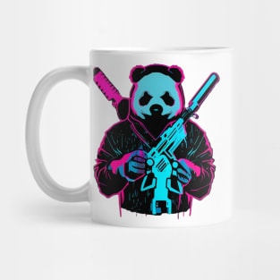 Cyberpunk Cyborg Panda With Guns Mug